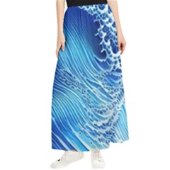 Wave Beach Iii Maxi Chiffon Skirt by GardenOfOphir