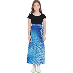 Wave Beach Iii Kids  Flared Maxi Skirt by GardenOfOphir