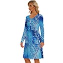 Wave Beach Iii Long Sleeve Dress With Pocket View2