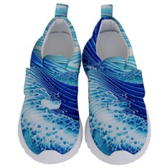 Water Waves Kids  Velcro No Lace Shoes by GardenOfOphir