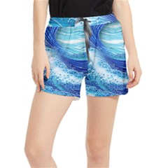 Water Waves Women s Runner Shorts by GardenOfOphir