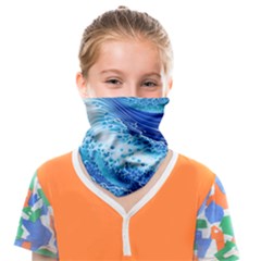 Water Waves Face Covering Bandana (kids) by GardenOfOphir