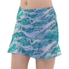 Waves Of The Ocean Ii Classic Tennis Skirt by GardenOfOphir