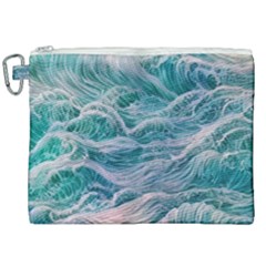 Waves Of The Ocean Ii Canvas Cosmetic Bag (xxl) by GardenOfOphir