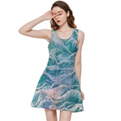 Waves Of The Ocean Ii Inside Out Racerback Dress by GardenOfOphir