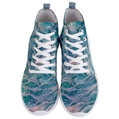 Waves Of The Ocean Ii Men s Lightweight High Top Sneakers by GardenOfOphir