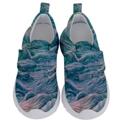 Waves Of The Ocean Ii Kids  Velcro No Lace Shoes by GardenOfOphir