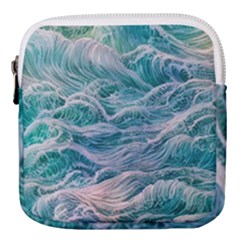 Waves Of The Ocean Ii Mini Square Pouch by GardenOfOphir