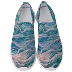 Waves Of The Ocean Ii Men s Slip On Sneakers by GardenOfOphir