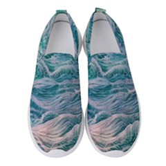 Waves Of The Ocean Ii Women s Slip On Sneakers by GardenOfOphir