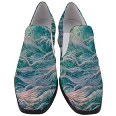 Waves Of The Ocean Ii Women Slip On Heel Loafers by GardenOfOphir