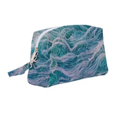 Waves Of The Ocean Ii Wristlet Pouch Bag (medium) by GardenOfOphir