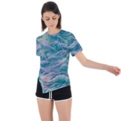 Waves Of The Ocean Ii Asymmetrical Short Sleeve Sports Tee by GardenOfOphir