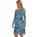 Waves Of The Ocean Ii Long Sleeve Dress With Pocket View2