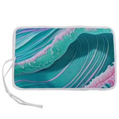 Pink Ocean Waves Pen Storage Case (s) by GardenOfOphir