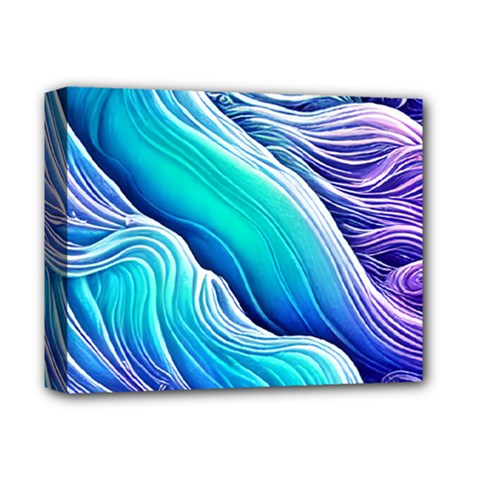 Ocean Waves In Pastel Tones Deluxe Canvas 14  X 11  (stretched) by GardenOfOphir