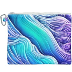 Ocean Waves In Pastel Tones Canvas Cosmetic Bag (xxxl) by GardenOfOphir