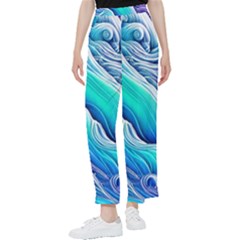 Ocean Waves In Pastel Tones Women s Pants  by GardenOfOphir