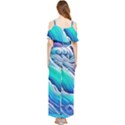 Ocean Waves In Pastel Tones Draped Sleeveless Chiffon Jumpsuit View2