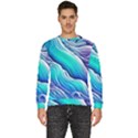 Ocean Waves In Pastel Tones Men s Fleece Sweatshirt View1