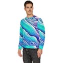 Ocean Waves In Pastel Tones Men s Fleece Sweatshirt View2