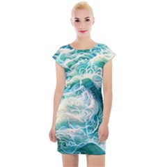 The Endless Sea Cap Sleeve Bodycon Dress by GardenOfOphir