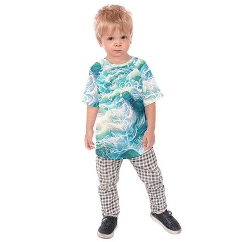 The Endless Sea Kids  Raglan Tee by GardenOfOphir