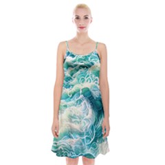 The Endless Sea Spaghetti Strap Velvet Dress by GardenOfOphir