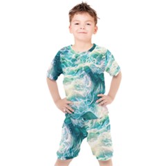 The Endless Sea Kids  Tee And Shorts Set by GardenOfOphir