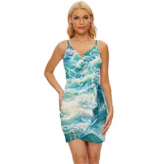 The Endless Sea Wrap Tie Front Dress by GardenOfOphir