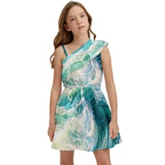 The Endless Sea Kids  One Shoulder Party Dress by GardenOfOphir