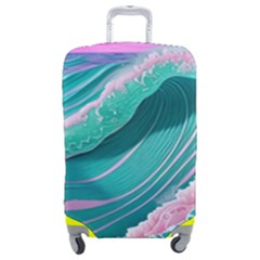 Pink Ocean Waves Luggage Cover (medium) by GardenOfOphir