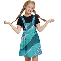 Pink Ocean Waves Kids  Apron Dress by GardenOfOphir