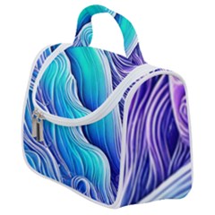 Ocean Waves In Pastel Tones Satchel Handbag by GardenOfOphir