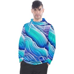 Ocean Waves In Pastel Tones Men s Pullover Hoodie by GardenOfOphir