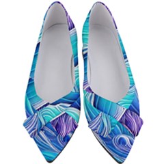 Ocean Waves In Pastel Tones Women s Bow Heels by GardenOfOphir