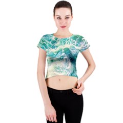 The Endless Sea Crew Neck Crop Top by GardenOfOphir