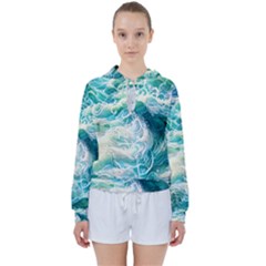 The Endless Sea Women s Tie Up Sweat by GardenOfOphir