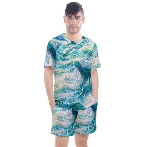 The Endless Sea Men s Mesh Tee And Shorts Set by GardenOfOphir