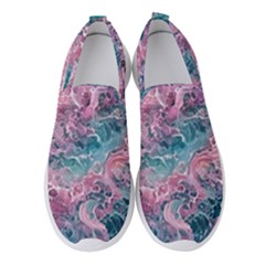 Ocean Waves In Pink Ii Women s Slip On Sneakers by GardenOfOphir