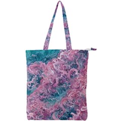 Ocean Waves In Pink Ii Double Zip Up Tote Bag by GardenOfOphir