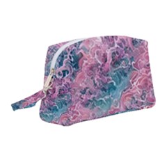 Ocean Waves In Pink Ii Wristlet Pouch Bag (medium) by GardenOfOphir