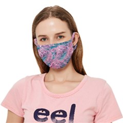 Ocean Waves In Pink Ii Crease Cloth Face Mask (adult) by GardenOfOphir