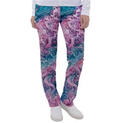 Ocean Waves In Pink Ii Women s Casual Pants by GardenOfOphir