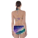 Pastel Hues Ocean Waves Cut-Out One Piece Swimsuit View2