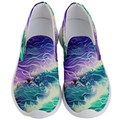 Pastel Hues Ocean Waves Men s Lightweight Slip Ons by GardenOfOphir