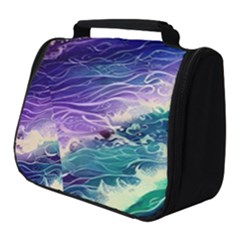 Pastel Hues Ocean Waves Full Print Travel Pouch (small) by GardenOfOphir