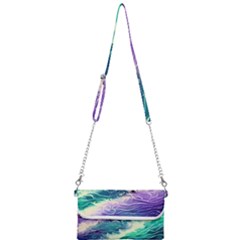 Pastel Hues Ocean Waves Mini Crossbody Handbag by GardenOfOphir