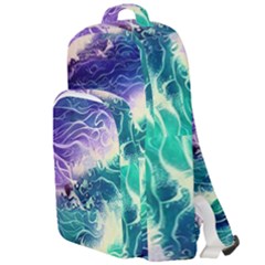 Pastel Hues Ocean Waves Double Compartment Backpack by GardenOfOphir