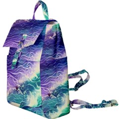 Pastel Hues Ocean Waves Buckle Everyday Backpack by GardenOfOphir